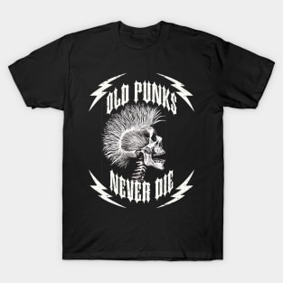 Old Punks Never Die Lightning Bolts T-Shirt